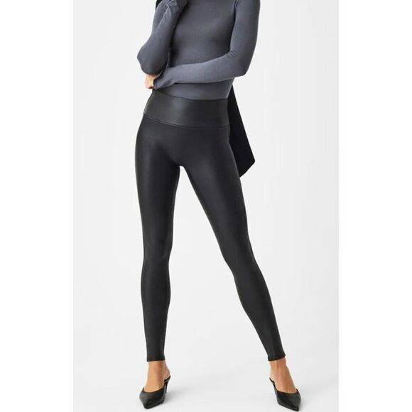 Womens Spanx Faux Leather Leggings - Picture 1 of 4